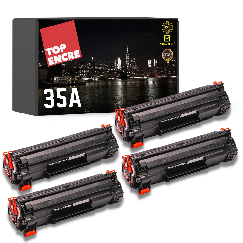 TopPack 4 Toners compatible HP 35A noir